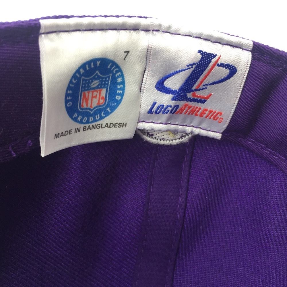 Vintage Minnesota Vikings Fitted Cap Hat Logo Athletic - Picture 5 of 7